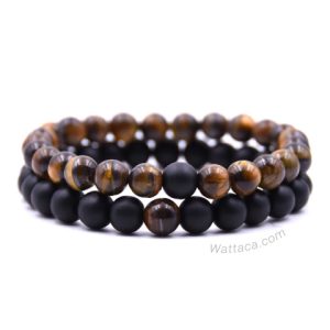 Pack Pulseras Onix y Ojo de Tigre 2X