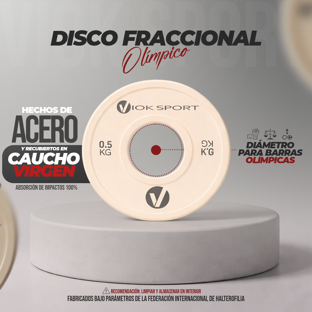 Disco fraccional halterofilia color Viok Sport - Imagen 8