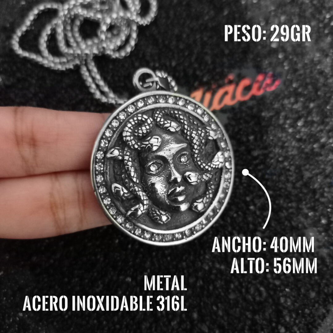 Collar Medusa Acero Inoxidable 316L - Imagen 3