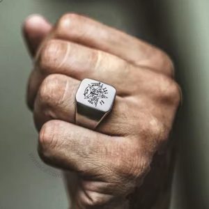 Anillo Tetragrámaton Acero Inoxidable 316L