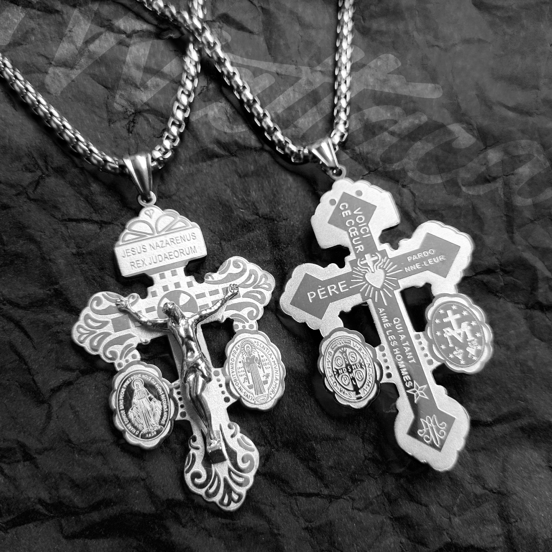 Collar Cruz del Perdón Acero Inoxidable - Imagen 2