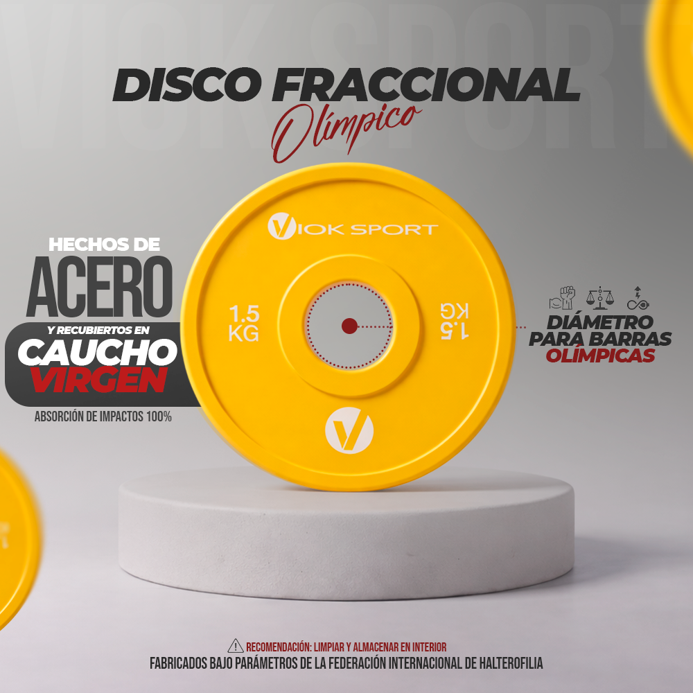 Disco fraccional halterofilia color Viok Sport - Imagen 7