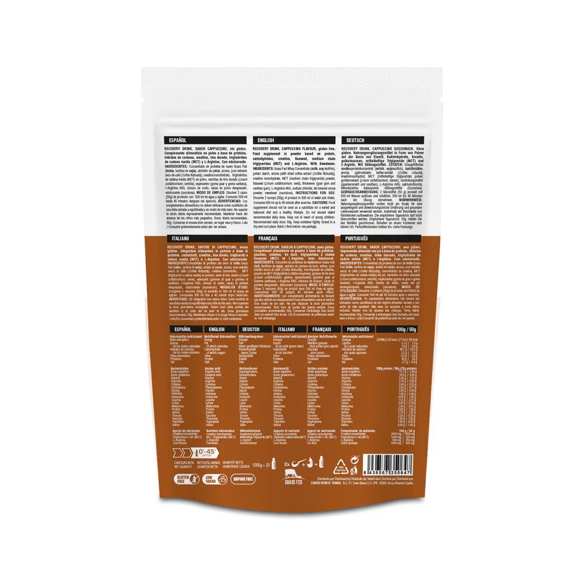 RECOVERY DRINK - Proteína Grass Fed Recuperador Muscular - Imagen 7