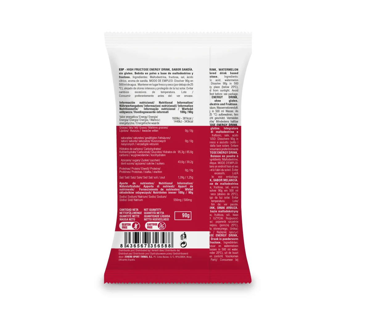 HIGH FRUCTOSE ENERGY DRINK 90g - Monodosis - Imagen 5