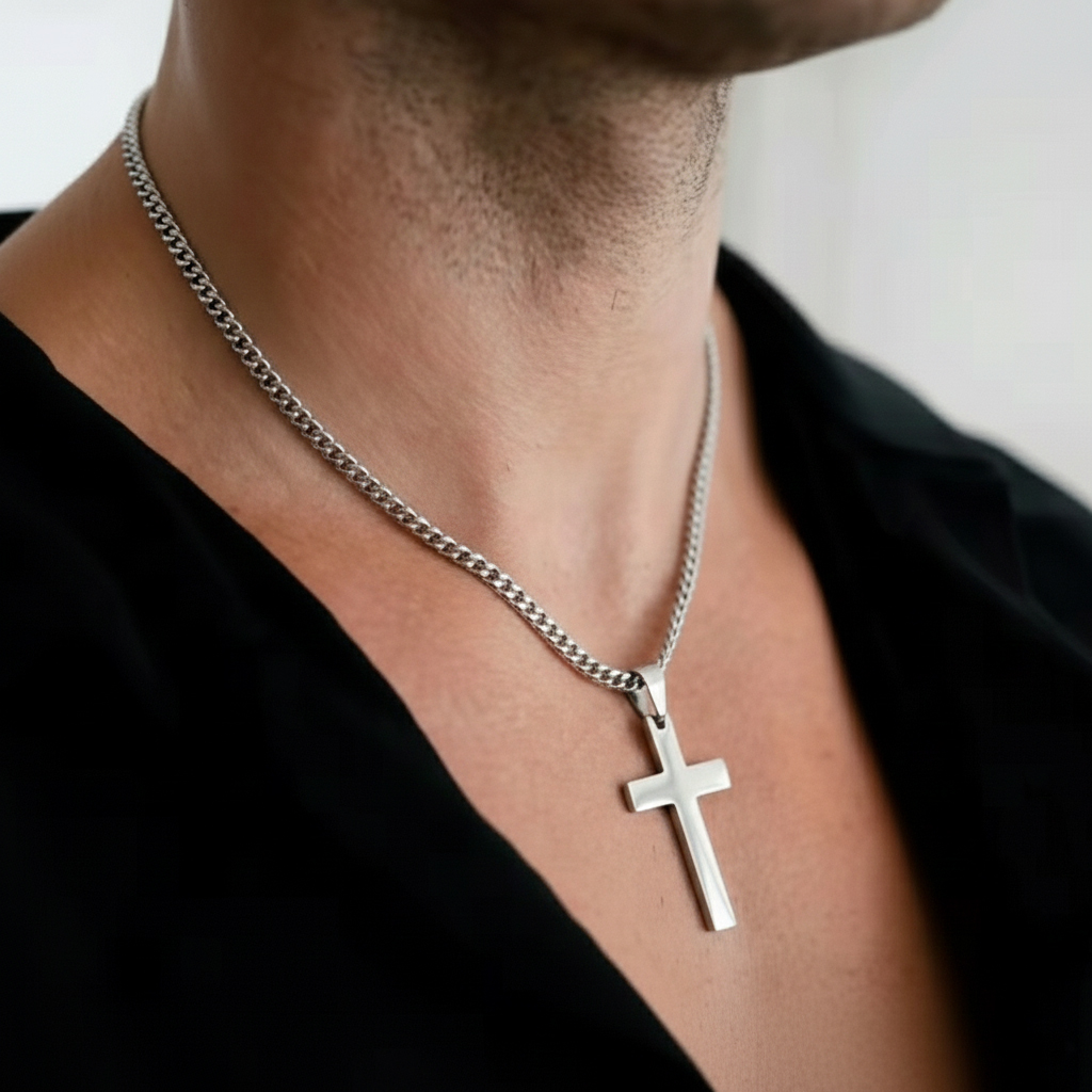 Collar Cruz Essential Acero Inoxidable