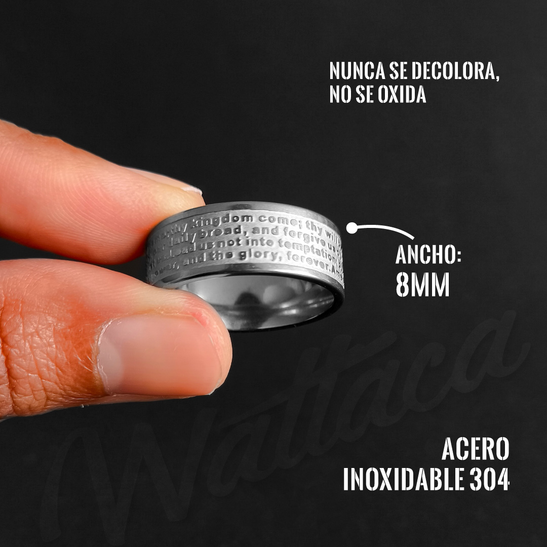 Anillo Our Father Acero Inoxidable - Imagen 3