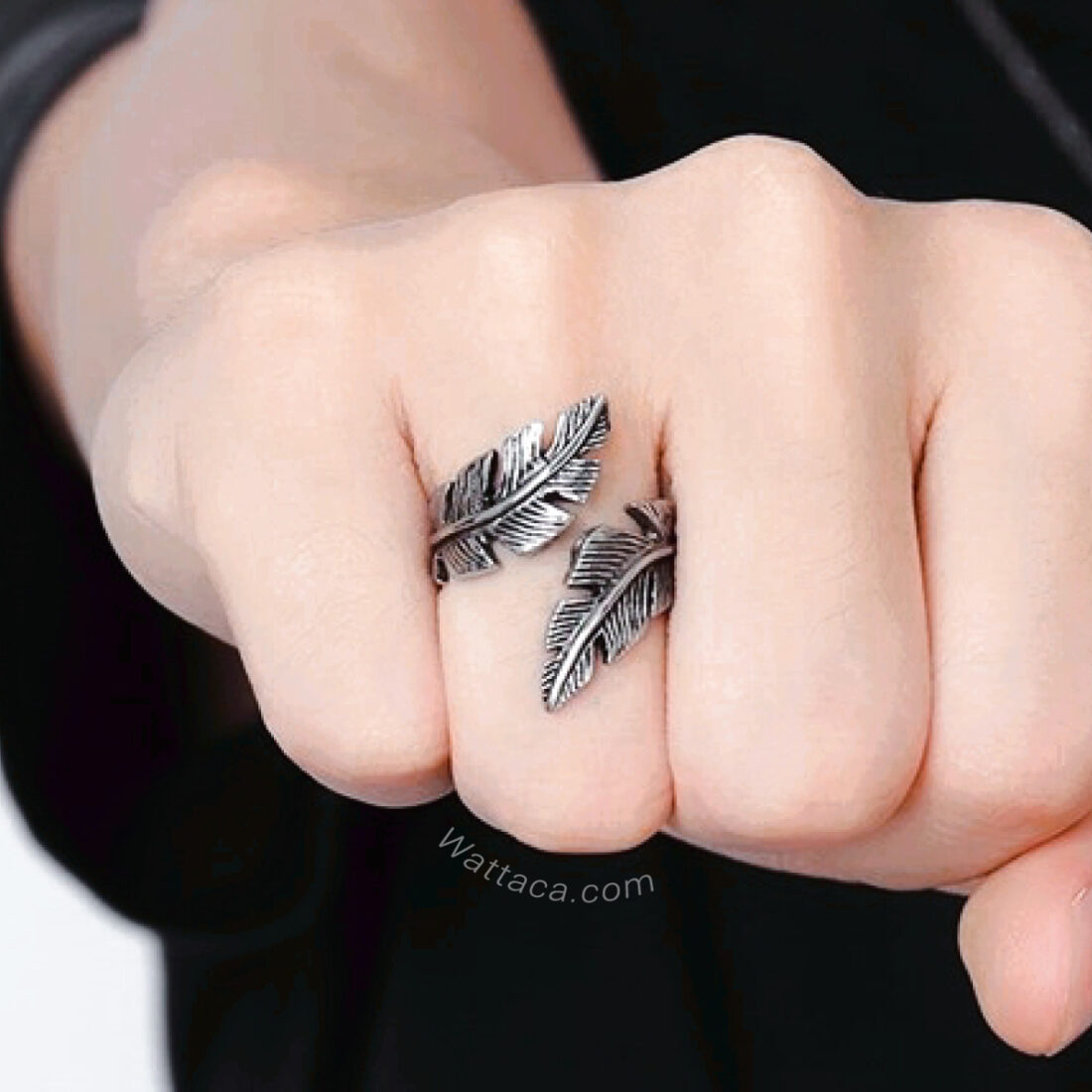 Anillo Alas de Ángel – Acero Premium 316L - Imagen 2