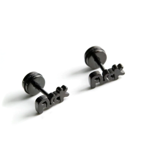 Par de Aretes F*ck Cromado