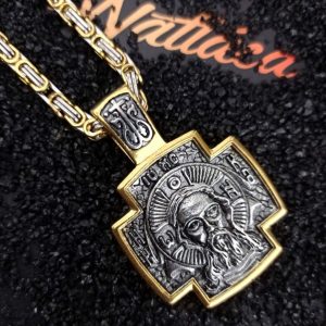 Collar Cruz Salvador Acero Inoxidable 316L