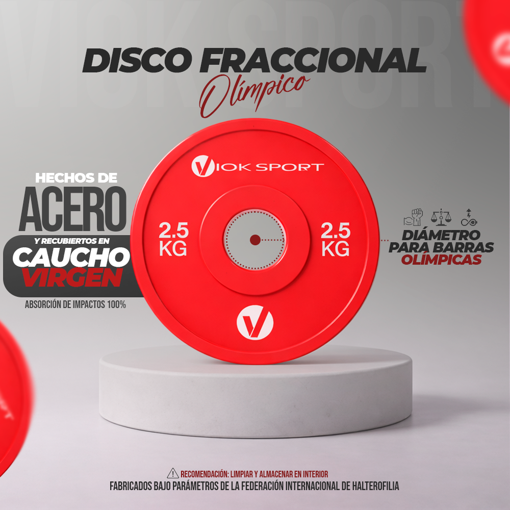 Disco fraccional halterofilia color Viok Sport - Imagen 6