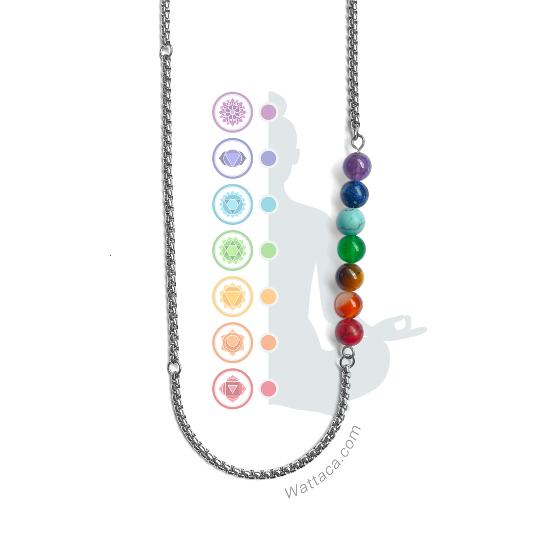Collar 7 Chakras Acero Inoxidable