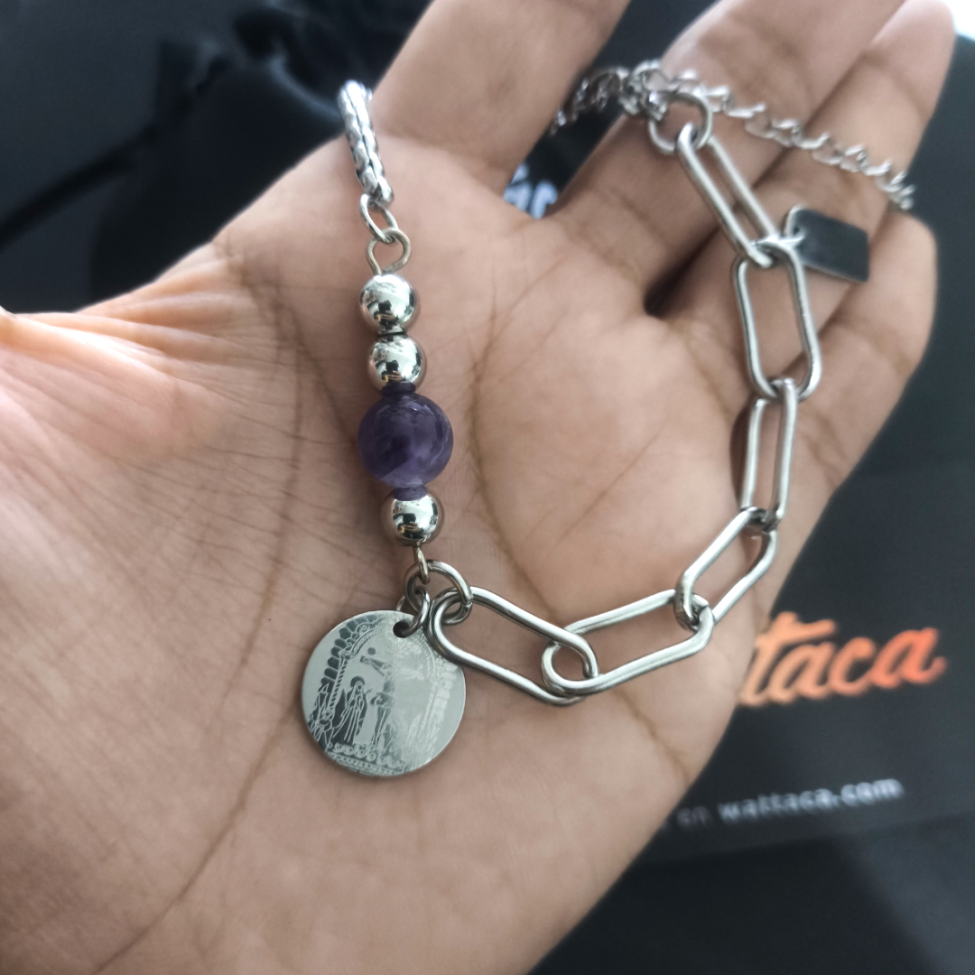 Pulsera El Señor de Los Milagros Acero Inoxidable – Ajustable - Imagen 4