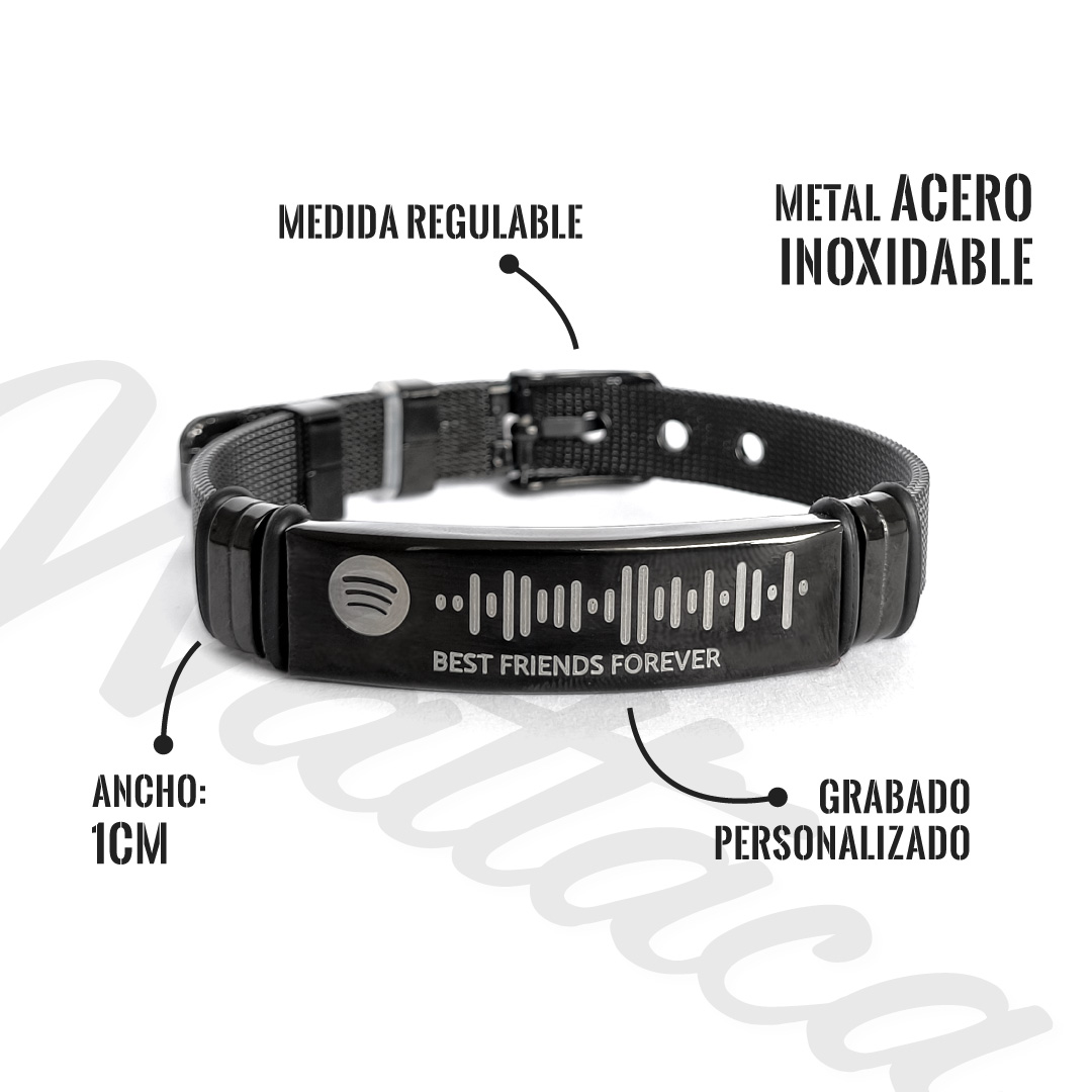 Pulsera Spotify Acero Inoxidable – Colección Personalizados - Imagen 6