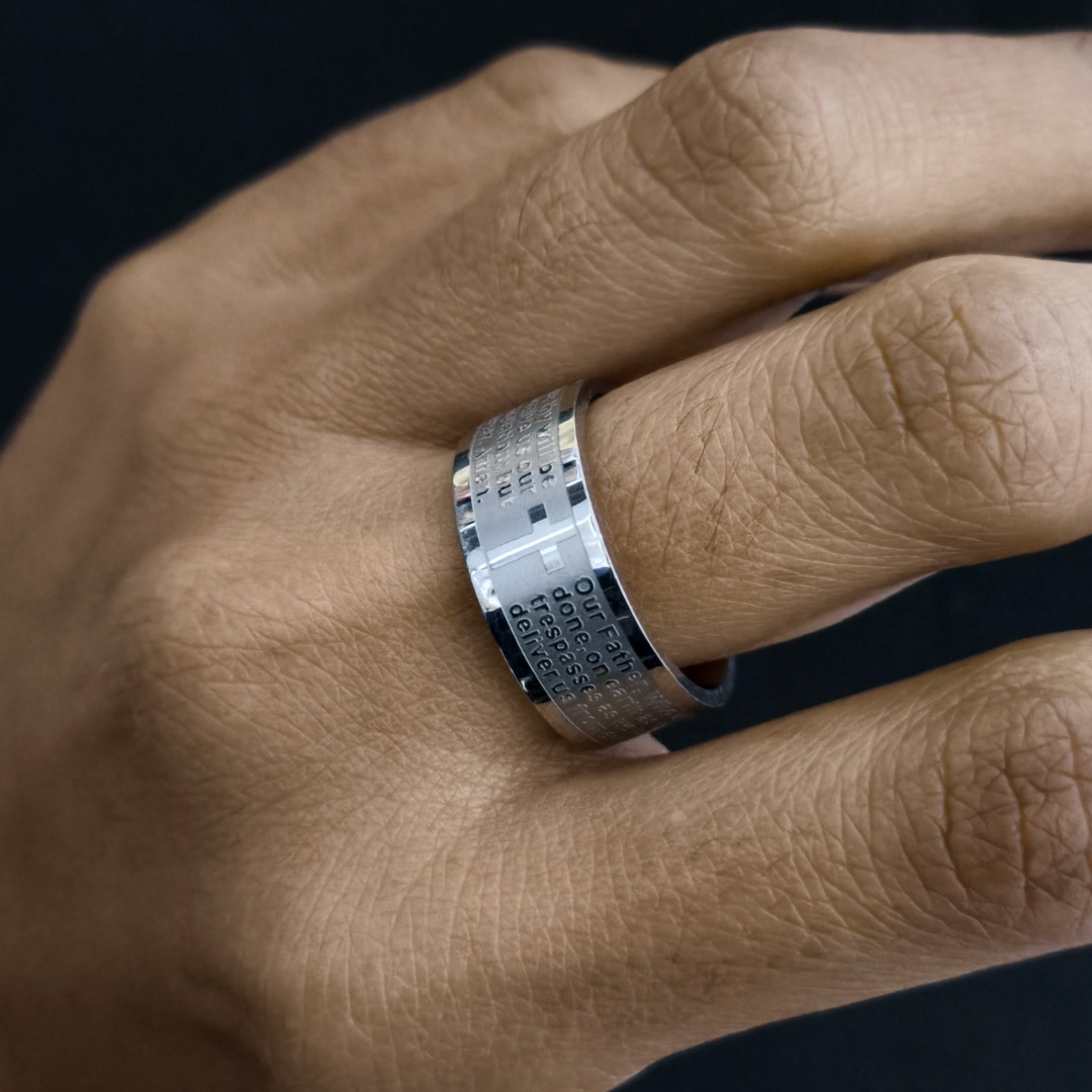 Anillo Our Father Acero Inoxidable - Imagen 4
