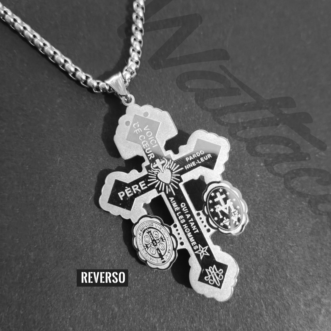 Collar Cruz del Perdón Acero Inoxidable - Imagen 5