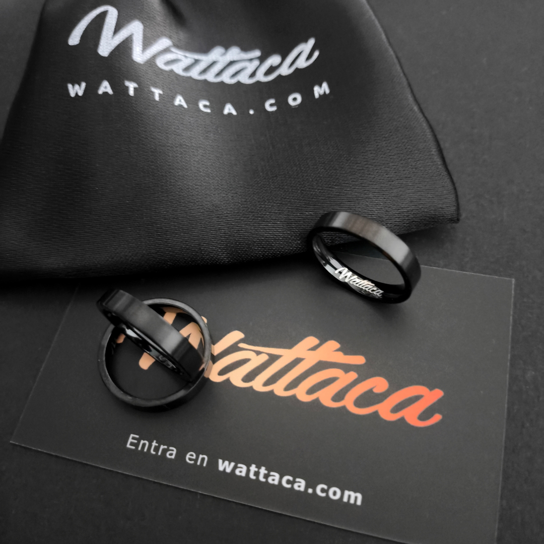 Anillo Black Minimalista Acero Titanio 4mm - Imagen 5