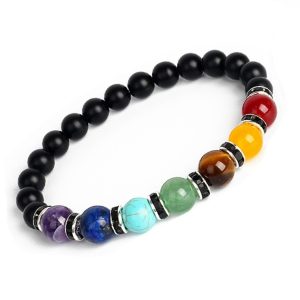Pulsera 7 Chakras Piedras Onix
