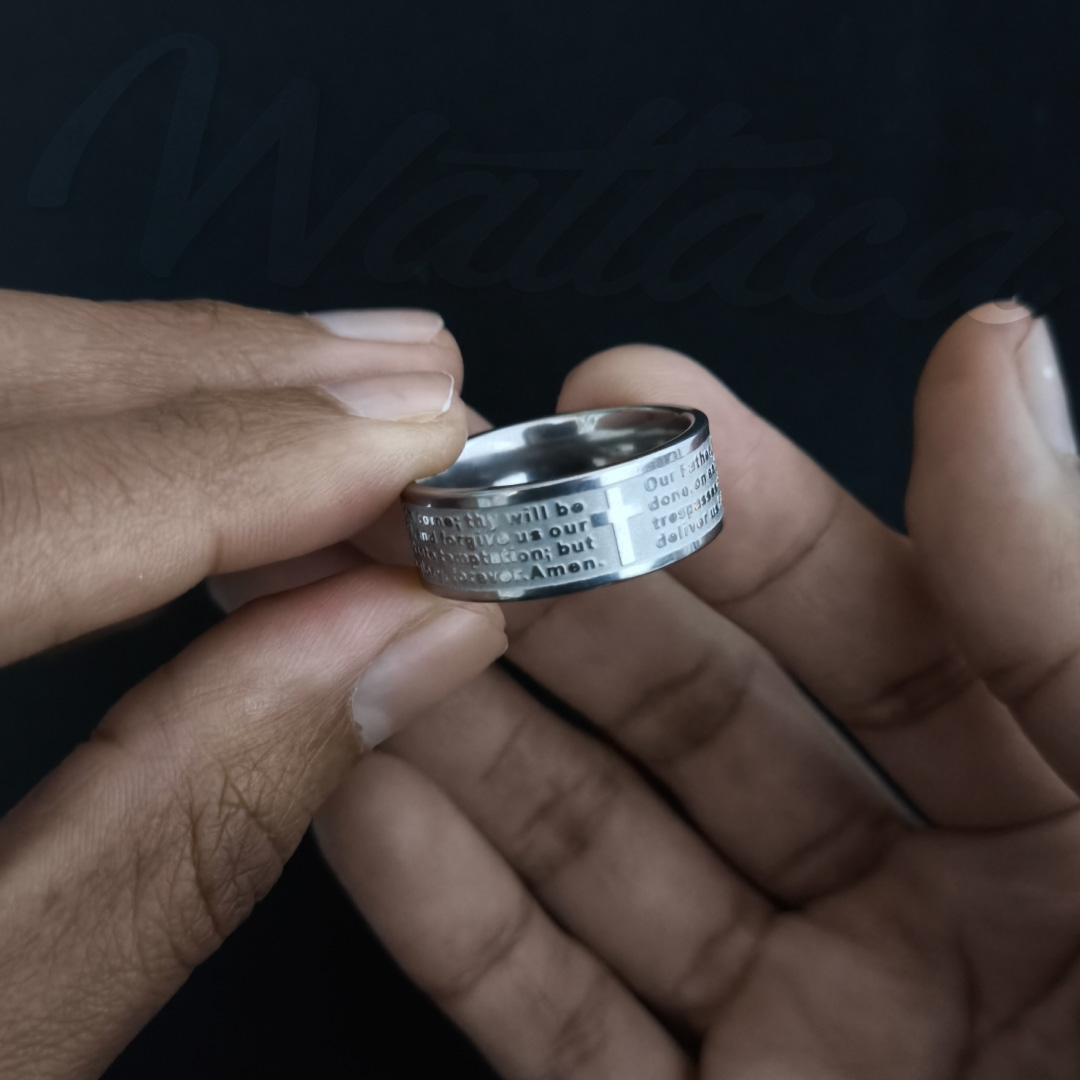 Anillo Our Father Acero Inoxidable - Imagen 5