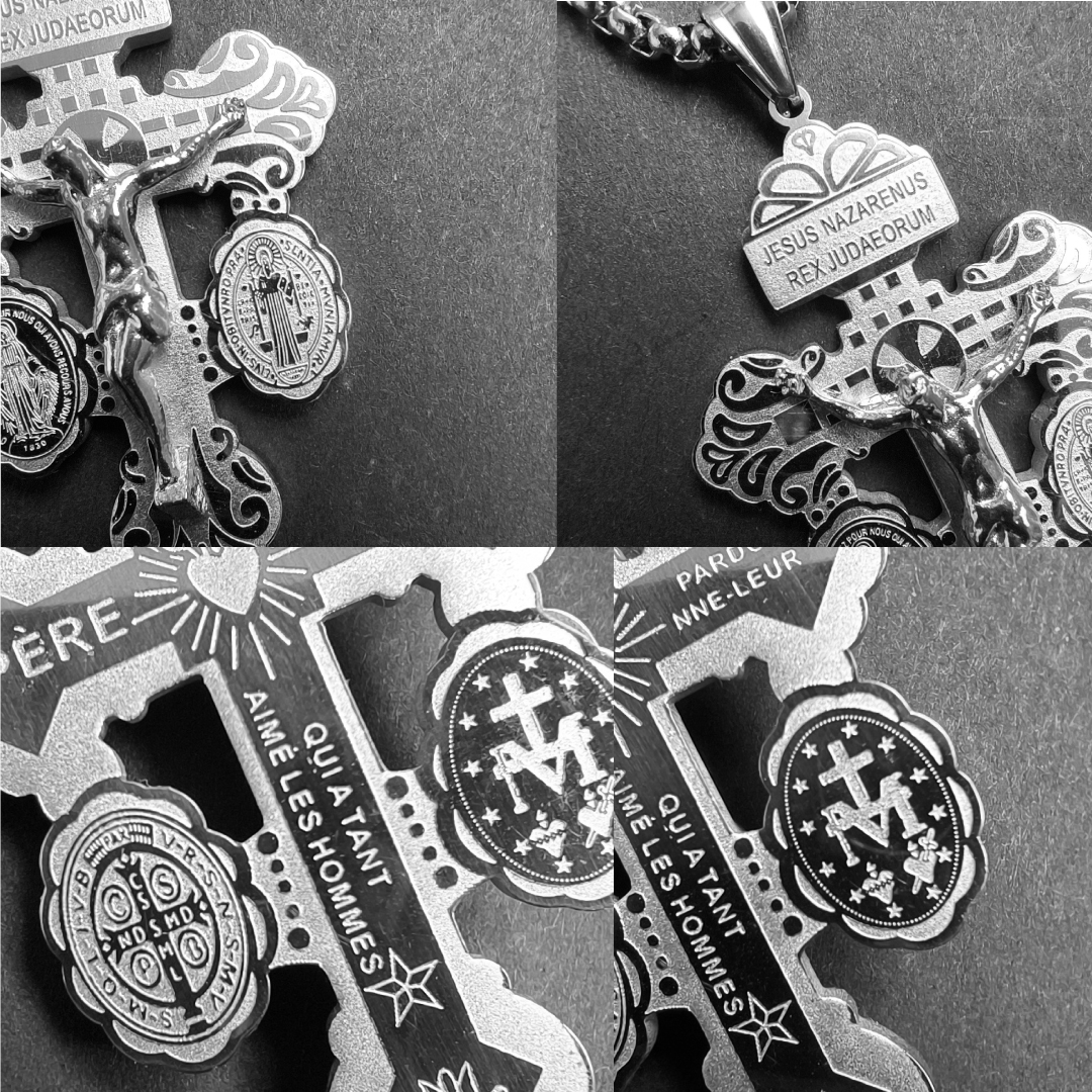 Collar Cruz del Perdón Acero Inoxidable - Imagen 4
