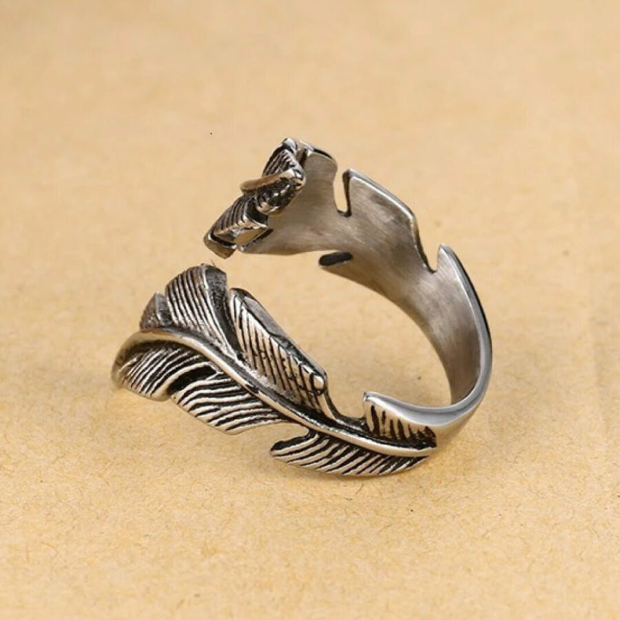 Anillo Alas de Ángel – Acero Premium 316L - Imagen 3