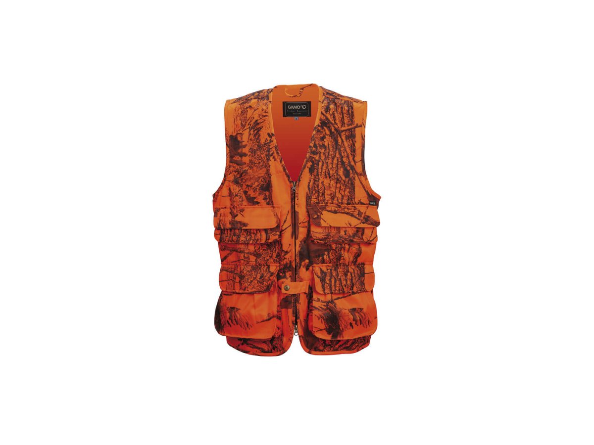 Chaleco Becada Camo Naranja Alta Visibilidad