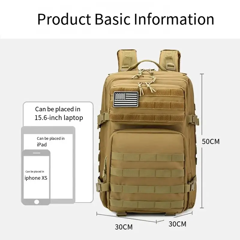 Morral Importado 50 Litros Kaki EG0633 - Imagen 9