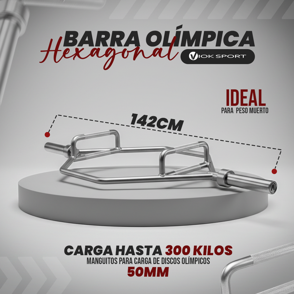 Barra olímpica hexagonal - Imagen 5