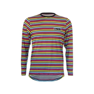 CAMISETA RUNNING JERSEY HYDRAZERO STRIPES BLACK - Manga Larga