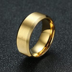 Anillo Essential Gold Mate Acero