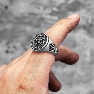 Anillo Lobo Acero Inoxidable 316L