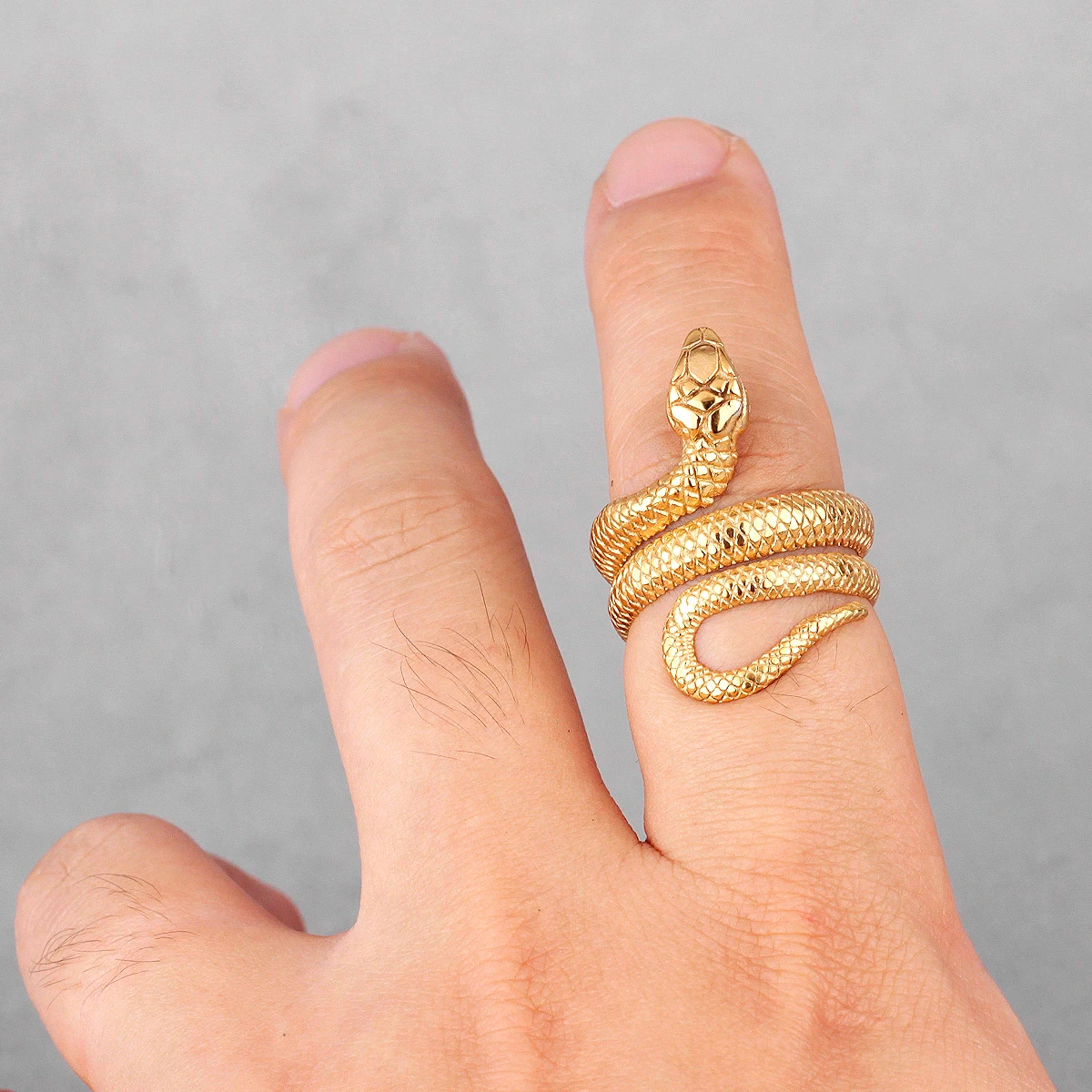 Anillo Serpiente Gold Acero Premium 316L - Imagen 4