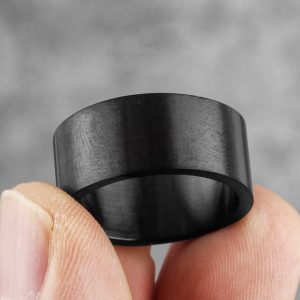 Anillo Black Minimalista Acero Inoxidable 316L
