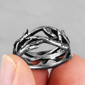 Anillo Olive Branch Acero Inoxidable 316L