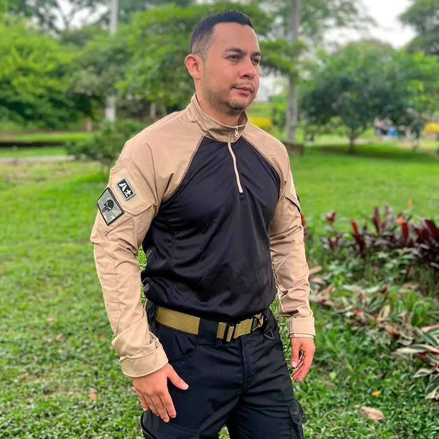 Buzo Tactico Combat Negro Beige - Imagen 2