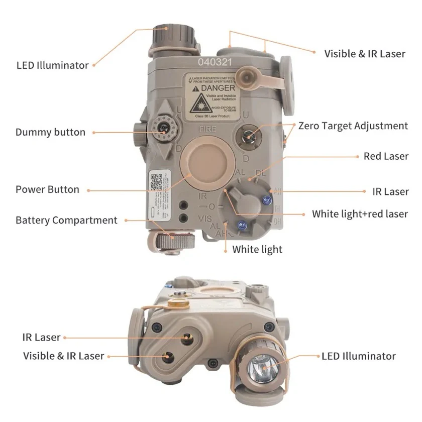 PEQ 15 Green Laser Negro - Imagen 5