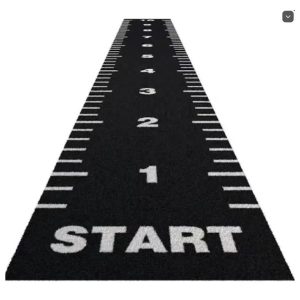 Césped numerado para trineo negro