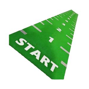 Césped numerado para trineo verde