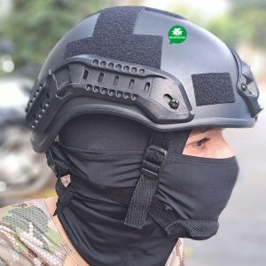 Casco Tactico Asalto Rapido ACH Corto Negro