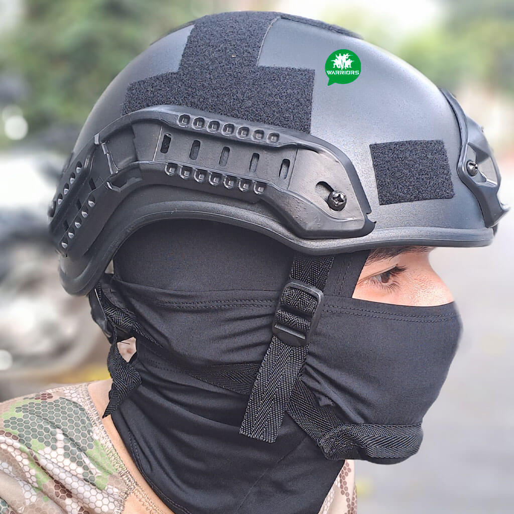 Casco Tactico Asalto Rapido ACH Corto Negro - Imagen 2