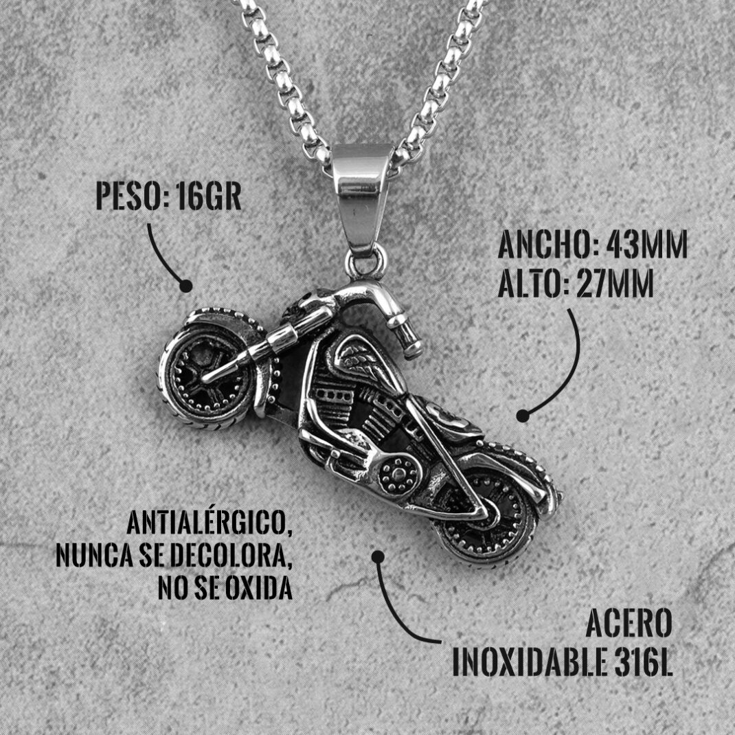 Collar Biker Acero Inoxidable 316L - Imagen 3