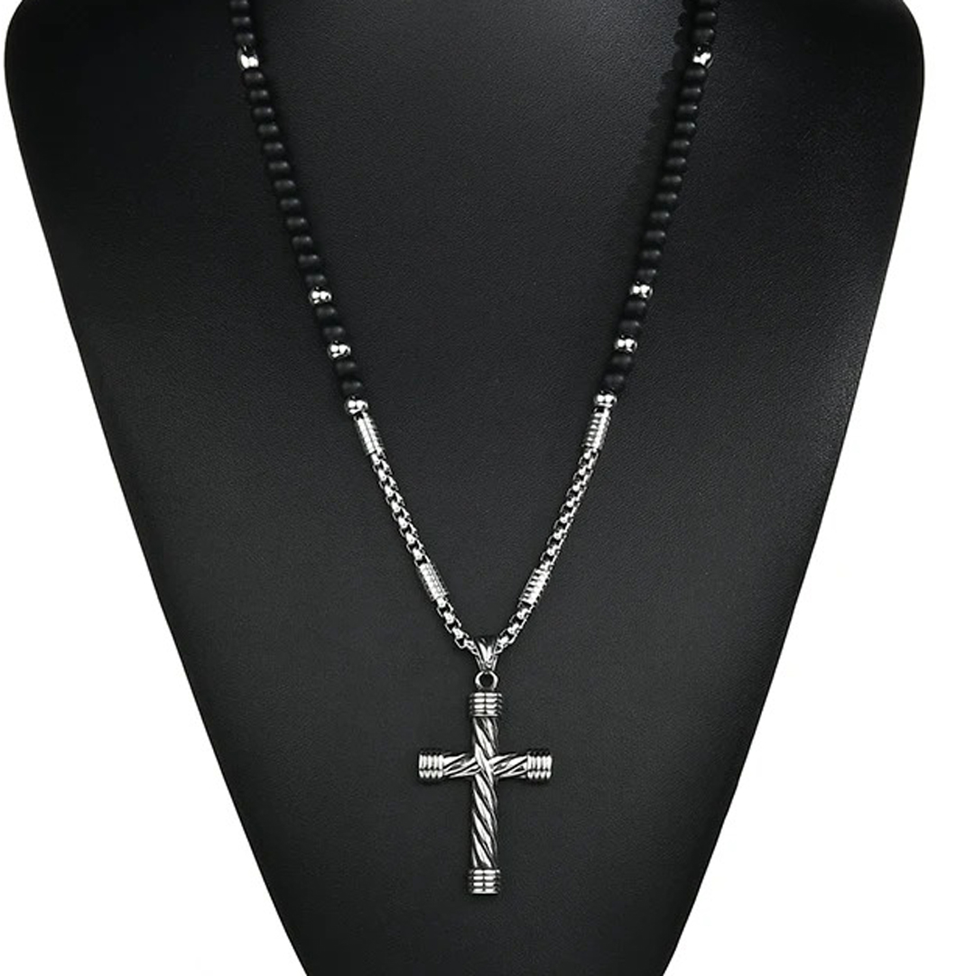 Collar Croce – Piedras Onix + Acero Inoxidable 316L - Imagen 4