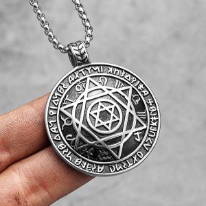 Collar Sello del Rey Salomón Acero Inoxidable 316L