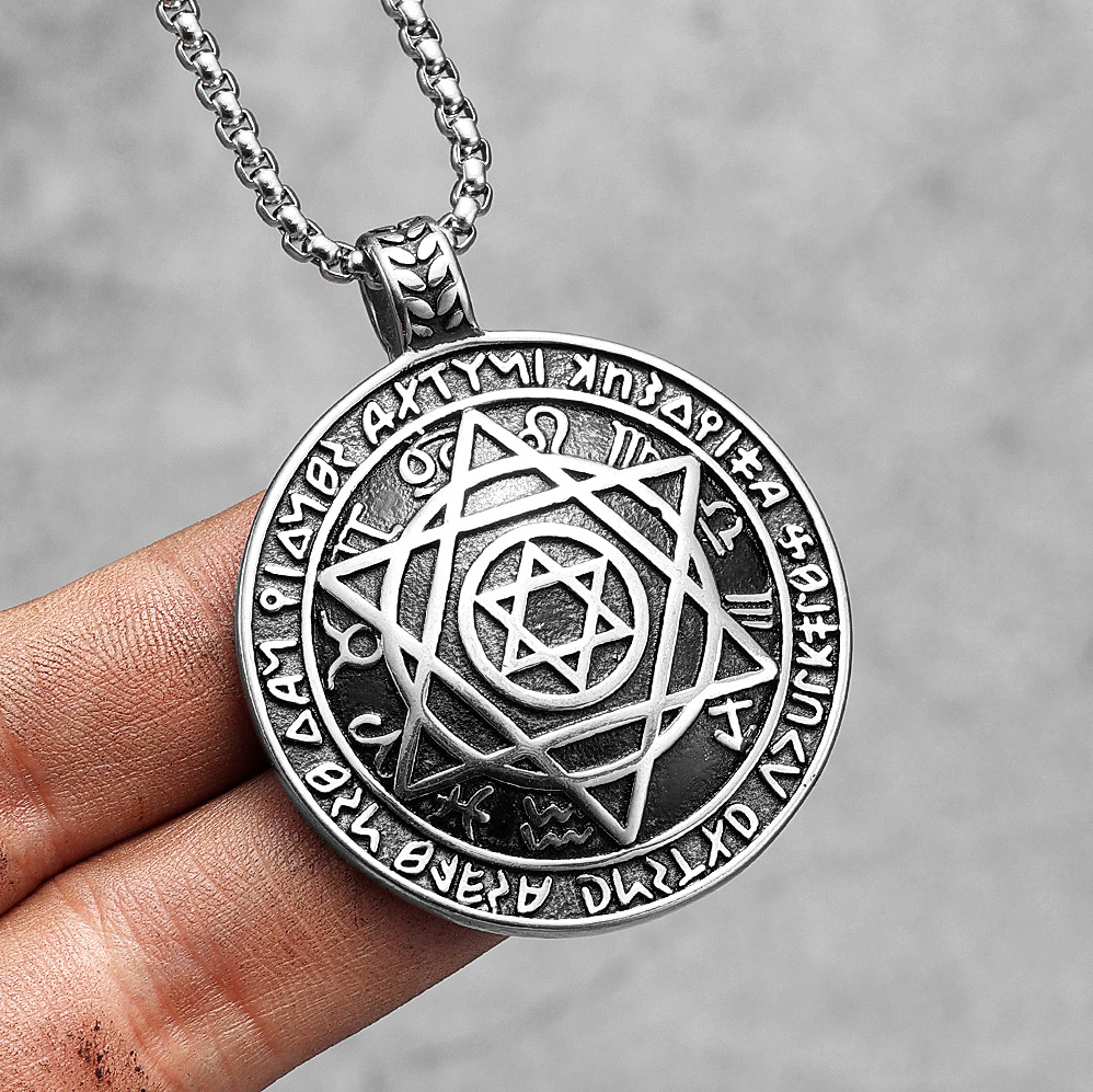 Collar Sello del Rey Salomón Acero Inoxidable 316L - Imagen 2