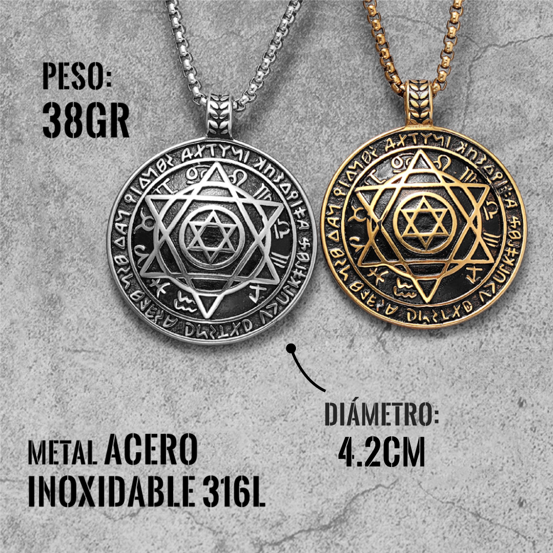 Collar Sello del Rey Salomón Acero Inoxidable 316L - Imagen 3