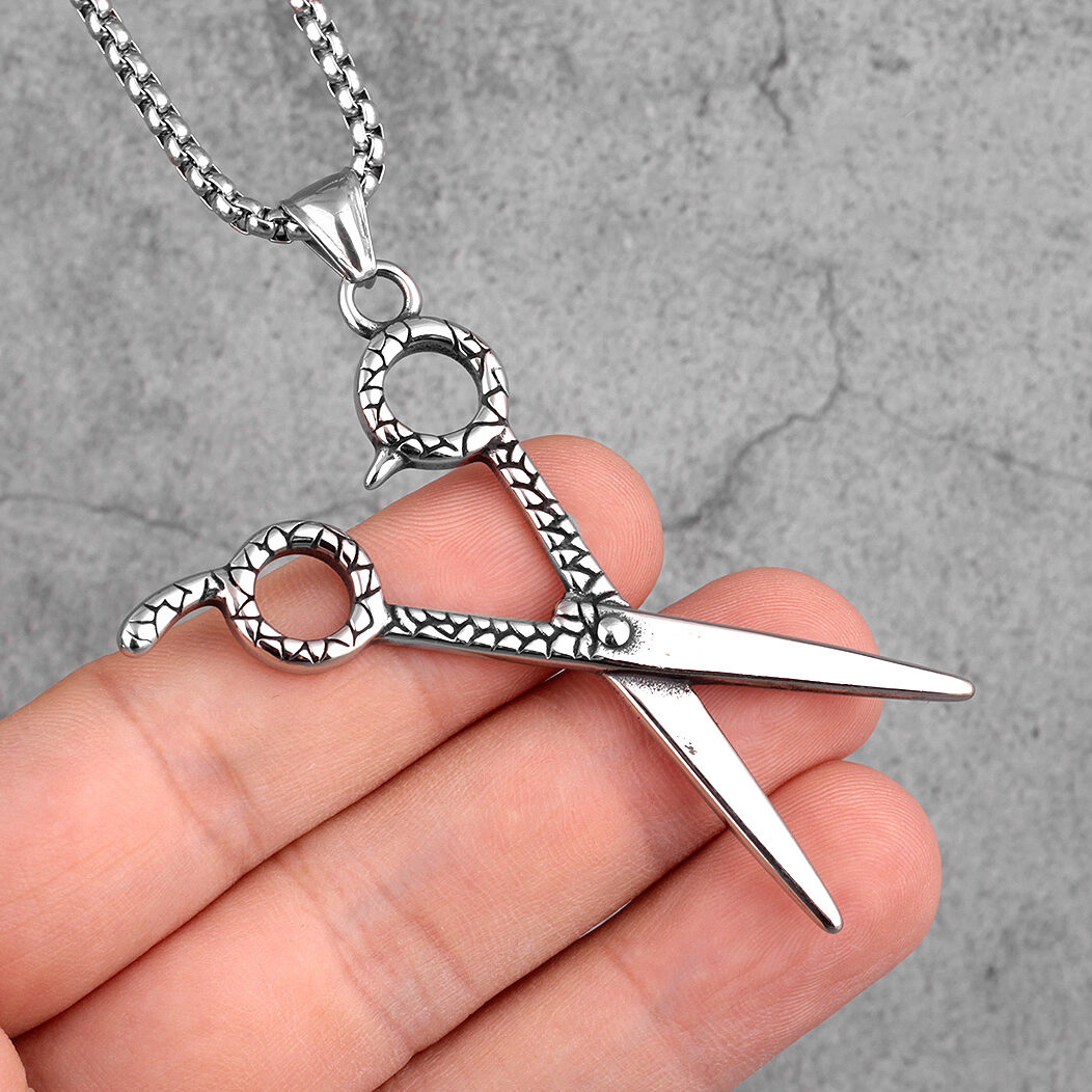 Collar Barber Scissors Acero Premium 316L - Imagen 2