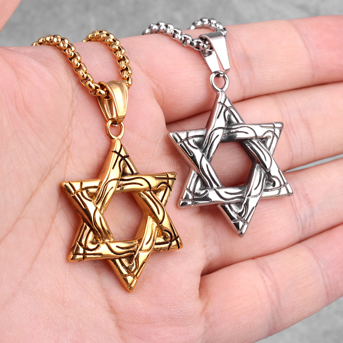 Collar Estrella de David Acero Premium 316L - Imagen 4