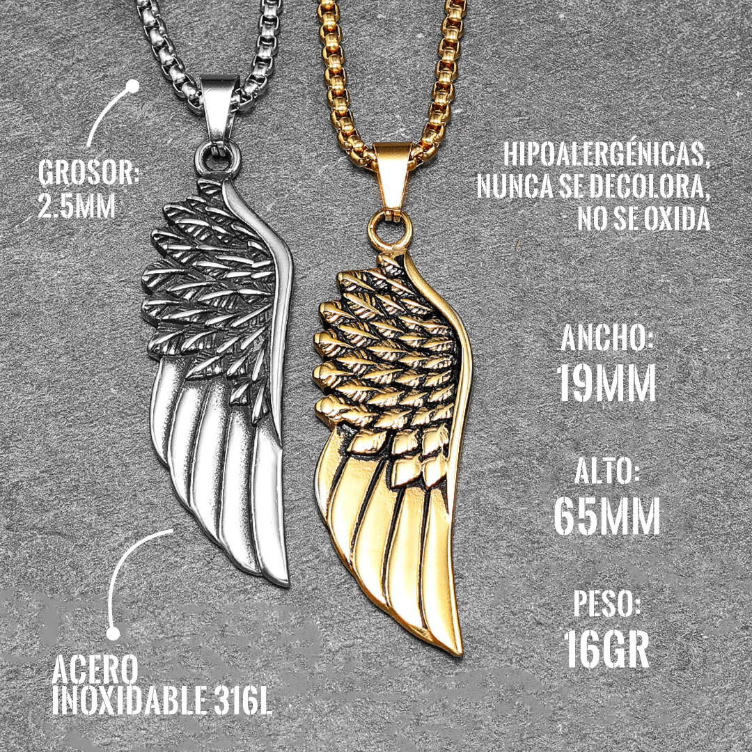 Collar Alas de Ángel Acero Premium 316L - Imagen 3