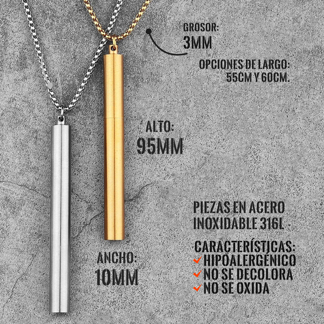 Collar Portador Gold Acero Premium 316L - Imagen 3
