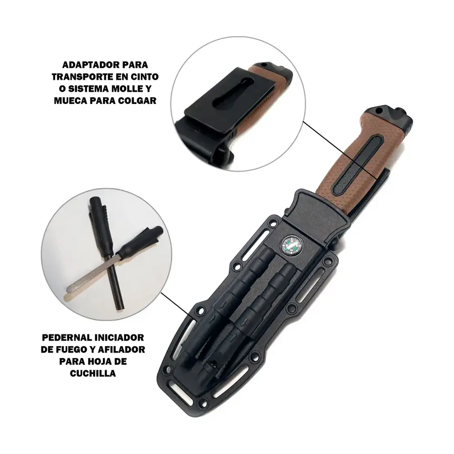 Cuchillo Brujula 4018B Gris - Imagen 9