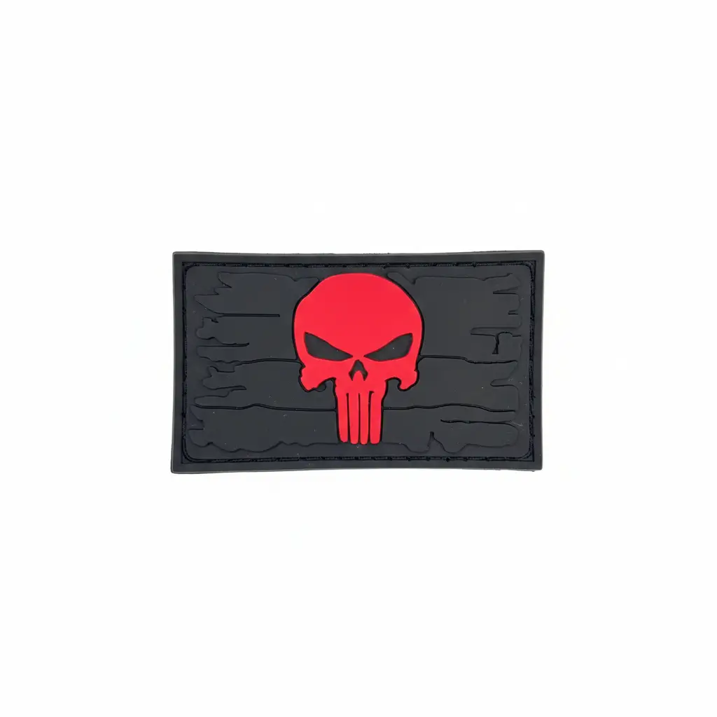 Parche PVC Bandera Punisher Rojo